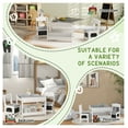 thumbnail image 2 of Qaba 3 Piece Table and Chair Set, 2 in 1 Toddler Table and Chair Set with Reversible Blackboard, Storage & Bookshelves for Playroom, , Gray, 2 of 9