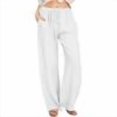 thumbnail image 7 of Admvng Baggy Sweatpants for Women Solid Color able and Comfortable Drawstring Loose Casual Wide Leg Long Pants, Size S-3XL, 7 of 7