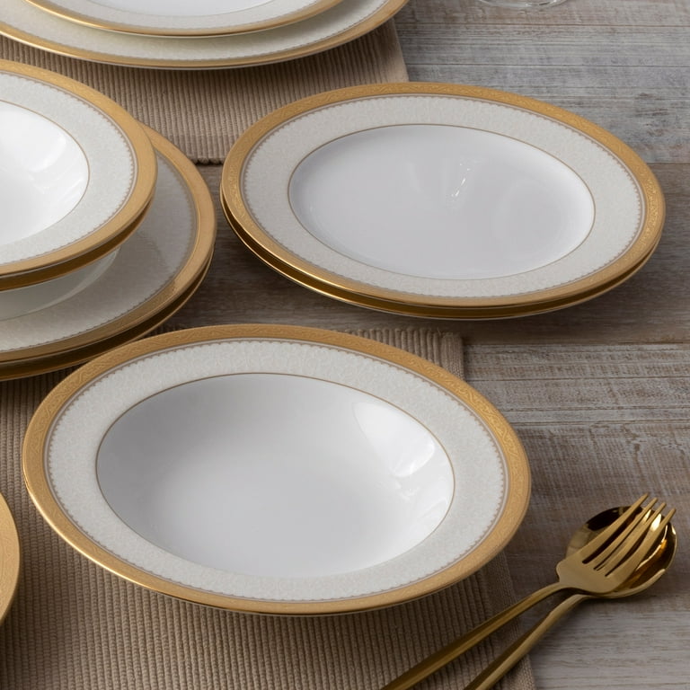 Noritake Odessa Gold 12-Piece Dinnerware Set, Service for 4