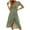 Green, variant on Ichuanyi Dresses for Women 2022, Fall Fashion Women Summer Ruffle Bandage Casual V-Neck Print Short Sleeve Dress