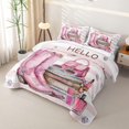 thumbnail image 3 of Erosebridal Pink Cowgirl Boot Bed Spread Queen for Boys Girls, Fashion Princess Queen Coverlet Set, 3pcs, 3 of 7