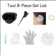 thumbnail image 1 of Kit para teñir el cabello, 8 Uds.: cuenco para teñir el cabello, cepillo para teñir el cabello, peine para teñir el cabello, capa para teñir el cabello, cubierta para las orejas, guantes, ho, 1 of 5