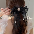 thumbnail image 4 of Pinzas para el cabello con lazo de encaje de diamantes de imitación, accesorios s duraderos para el cabello, negro Yuyangstore Clips de garra de pelo de mujer, 4 of 8