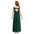 thumbnail image 4 of TDAO Robe en Chiffon Sans Manches Col en V Perlée Mariage Demoiselle d'Honneur Soirée Bal Robe de Bal Formelle Vert Armée 10, 4 of 7