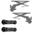 thumbnail image 2 of Brock Replacement 4 Pc Set of Front Manual Window Regulators & Crank Handles Compatible with 79-04 SUV Pickup Truck w/out Vent window 6980235010 6980135010, 2 of 7