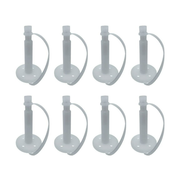 Polygem White Surface Injection Ports with Caps, 8-pack – for Epoxy Concrete Crack Repair