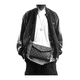 thumbnail image 3 of Bolsa Bandolera Elegante De Pu A Cuadros Para Hombre Cuadritos Belug Gris Negro, 3 of 5