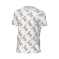 thumbnail image 6 of Wukai Gray Rabbit Print Men's Short-Sleeved Mesh T-Shirt,Quick-Dry Short Sleeve Workout T-Shirt-X-Small, 6 of 8