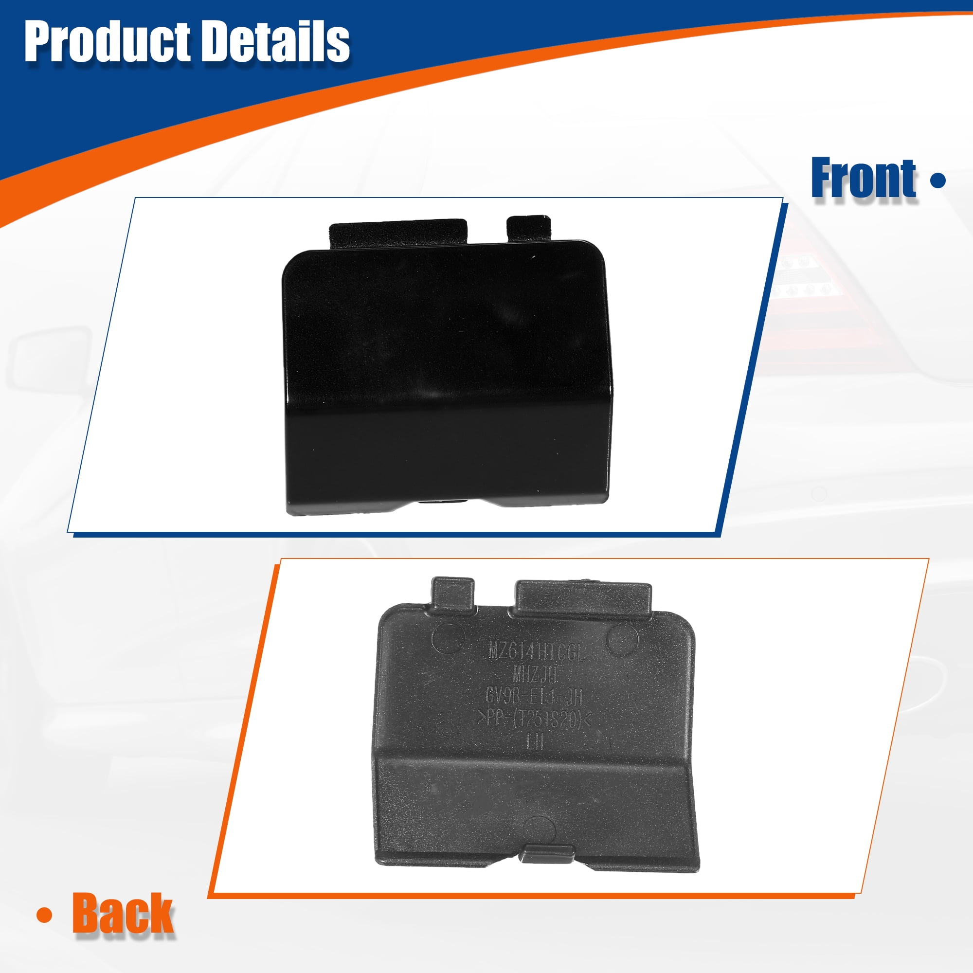 Unique Bargains Rear Car Bumper Tow Hook Cover for Mazda 6 2013-2018 Black