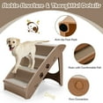 thumbnail image 6 of Gymax Folding Plastic Pet Stairs 4 Step Ladder for Small Dog & Cats Coffee, 6 of 10