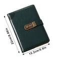 thumbnail image 3 of A5 Lock Diary with Vintage Password Lock, PU Leather Journal 240 Pages Notebook(Blue,14.8*21cm / 5.83*8.27in), 3 of 5