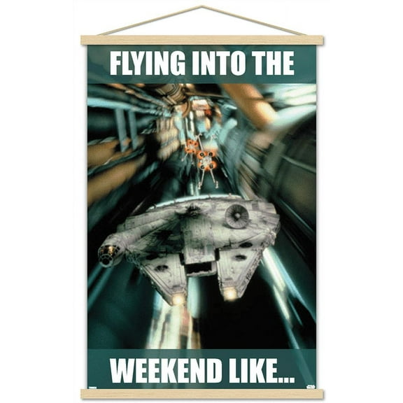 Star Wars: Saga - Weekend Wall Poster with Wooden Magnetic Frame, 22.375" x 34"