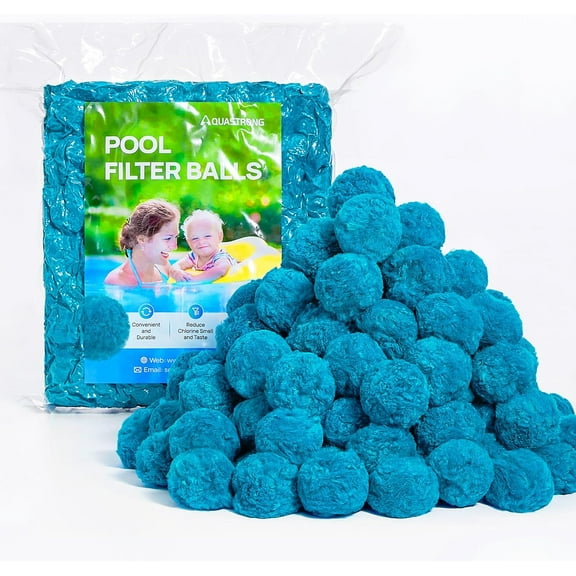 LINMOUA Pool Filter Balls for Sand Filter Pump, 3.1 lbs Reusable Sand Filter Balls (Replaces 100 lbs of Sand), Efficient Blue Filter Media Balls for Swimming Pools, Filter Pumps, Aquariums