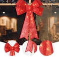 thumbnail image 4 of HBBKVI Christmas Bows with Warm LED Lights for Christmas Tree Indoor Outdoor Large Decorative Bow for Wedding Birthday Party Gift Bow Christmas Decor, 4 of 6