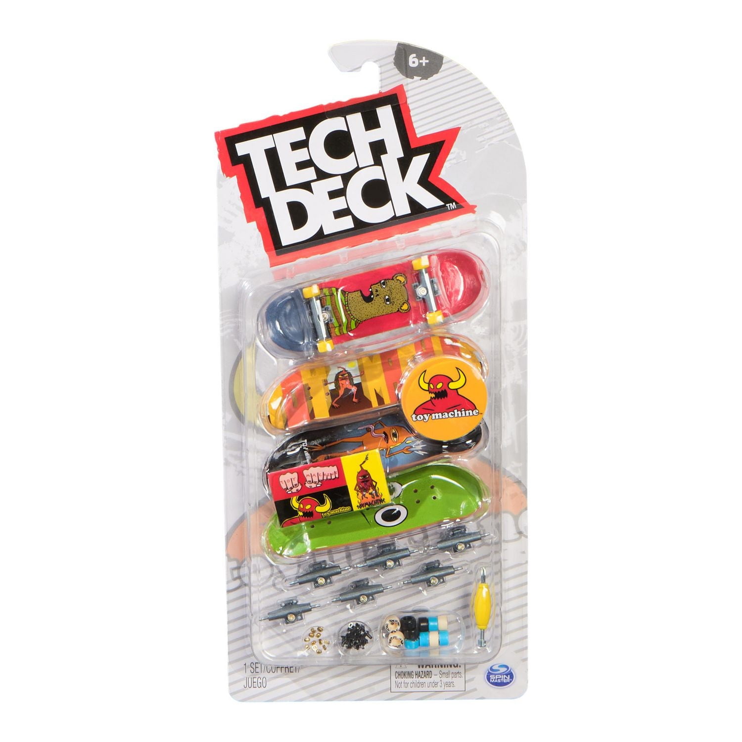 Tech Deck, Ultra DLX Fingerboard 4-Pack, Toy Machine Skateboards, Collectible and Customizable Mini Skateboards, Kids Toys for Ages 6 and up