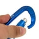 thumbnail image 3 of Mosquetón de aluminio autoblocante en forma de D de 12 kN con gancho para colgar hamacas y hebilla para exteriores Azul real, 3 of 7