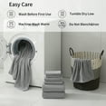 thumbnail image 5 of Beartech 6 Pack Bath Towel Set,Microfiber Towel Set,2 Bath Sheet,2 Hand Towel,2 Washcloth,Ultra Soft & Quickly Dry Bathroom Towel Set,Plush Highly Absorbent Shower Towel For Hotel Spa-Dark Gray, 5 of 8