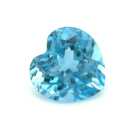Certified Natural 2 Carat Swiss Blue Topaz Heart Shape Brilliant Cut 8x8 mm Loose Gemstone December Birthstone