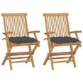 thumbnail image 2 of vidaXL Patio Chairs Outdoor Bistro Folding Chair with Cushions Solid Wood Teak, 2 of 159