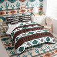 thumbnail image 3 of Erosebridal Teal Red White Black Twin Bedding Sets, Aztec Geometric Bedding Comforter Set, Reversible 7-Piece, 3 of 6