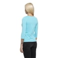 thumbnail image 2 of Womens Three Quarter Sleeve Blouse Casual Wear, S, Aqua, by Ambesonne, 2 of 4