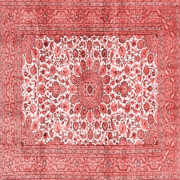 Ahgly Company Indoor Square Persian Red Traditional Area Rugs, 8' Square