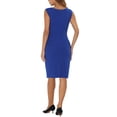 thumbnail image 3 of INSPIRE CHIC Women's Wear to Work Sleeveless Boat Neck Bodycon Casual Summer Dress, 3 of 5