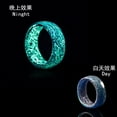 thumbnail image 2 of Zhuge Luminous Glow Ring Glowing in The Dark Jewelry Unisex Decoration for Adult, Flash Finger Rings Light up Ring，Size：10，Black and Blue, 2 of 2