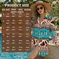 thumbnail image 5 of Renewold Swimsuit Coverup for Women Beach Cover Up with Pocket Comfortable Button Down Shirt Long Sleeve Lightweight Swimwear for Women Seaside Wear, Tribal Tribal Cow Print, S, 5 of 7