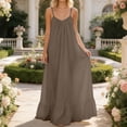 thumbnail image 7 of Womens Summer Sleeveless Backless Cami Dress Adjustable Spaghetti Strap Ruched Ruffle Hem Flowy Beach Vacation Sundress, 7 of 7