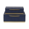 thumbnail image 3 of Zynova Rectangular Box Set - Blue Faux Shagreen, 3 of 13