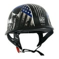 thumbnail image 7 of 1Storm Novelty Motorcycle Half Face Helmet German Style DOT Approved: HKY602 Flag Skull, 7 of 7