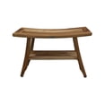 thumbnail image 3 of EcoDecors® Satori® 28" Teak Wood Shower Bench with Shelf in EarthyTeak Finish, 3 of 11