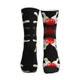 thumbnail image 2 of Women's Men's Bowling Bottle Print Colorful Novelty Pattern Crew Athletic Socks, 2 of 7