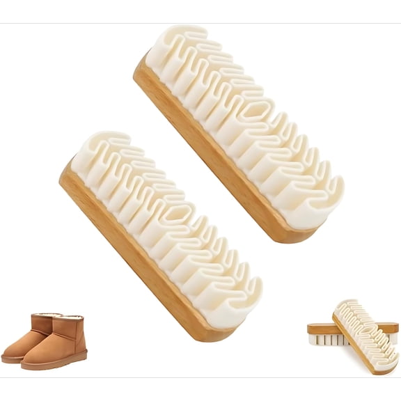 Suede Shoe Brush, 2026 New Rubber Polish Eraser with Soft Bristle Brush for Suede Cleaner and Nubuck Brush (2 pcs)