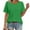 01 Green, variant on Fewfanhot Womens Tops Summer Tops Trendy Short Sleeve T Shirts Pleated Crewneck Tees Blouses Dressy Casual Outfits Fashion Clothing