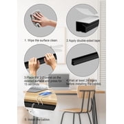 6 Pack Under Desk Cable Management Kit, J Channel Cable Raceway with Double Side Tape, Cord Organizer Tray for Desk, Easy Install, No Drilling, Cable Hider for Home & Office, Child & Pet Proof