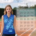 thumbnail image 7 of KEIAHUAN Palm Tree Racerback Women Athletic Sleeveless Tops Breathable Polynesian Golf Shirts Moisture Wicking Quarter Zip Workout Tennis T-Shirts with 2 Side Pockets, 7 of 7