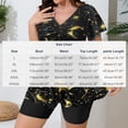 thumbnail image 3 of Traje de baño de dos piezas para mujer, trajes de baño para mujer, traje de baño de dos piezas conservador de manga corta para mujer con cordón ajustable estampado., 3 of 9