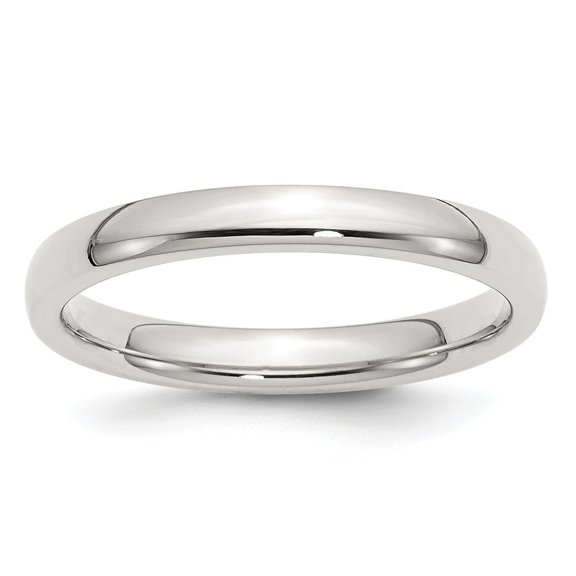 925 Sterling Silver Solid Polished 3mm Comfort-Fit Band Ring Size 10.5 Ring for Women and Men