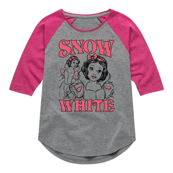 Disney Princess - Snow White Sketch - Toddler & Youth Girls Raglan Graphic T-Shirt