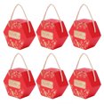 thumbnail image 4 of 10 bolsas de caramelos rojas para regalos de boda Cajas de regalo de chocolate hexagonales con cuerdas, 4 of 8