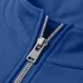 thumbnail image 4 of Mifsaly Mens Full Zip Track Jacket Casual Stand Collar Sweatshirt Lightweight Comfortable Outerwear Coat for Everyday Activewear and Outdoor Workout Blue,XXXL, 4 of 6