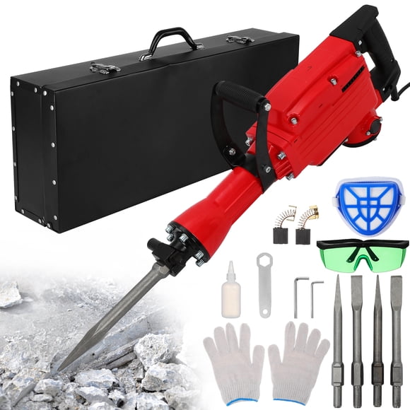 IFANTNG Martillo Demoledor de Uso Pesado: Rompedor de Concreto - Martillo Picador de Cemento para Pavimentos y Pisos con Cinceles y Estuche de Transporte, Enchufe US