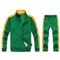 thumbnail image 1 of Men's Casual Sports Suit Zipper Hooded Jacket + Pants Tracksuit Sweatshirt Set, 1 of 5
