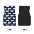 thumbnail image 2 of Honeii Pig 1 Print Car Foot Mat Four-Piece Set - Front & Rear Universal Car Floor Mats for SUVs, Trucks, Sedans, 2 of 7