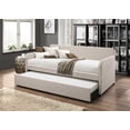 thumbnail image 2 of 43" X 82" X 37" Fabric Upholstered (Bed) Wood Leg Daybed & Trundle (Twin Size), 2 of 3