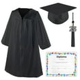 thumbnail image 3 of Class Act Graduation Shiny Kindergarten Preschool Graduation Cap & Gown with Matching Bling Tassel and Diploma Certificate, Red, 3 of 9