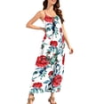 thumbnail image 4 of Gamivast Summer Dresses for Women Spaghetti Strap Long Dress Loose Fit Maxi Dress Abstract Geometric Print High Waist Casual Beach Cruise Wear, 4 of 8