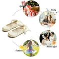 thumbnail image 4 of Toddler Little Girl Champagne Gold Dress Shoes Size 11 - Girl Ballet Flats Wedding Party, 4 of 6